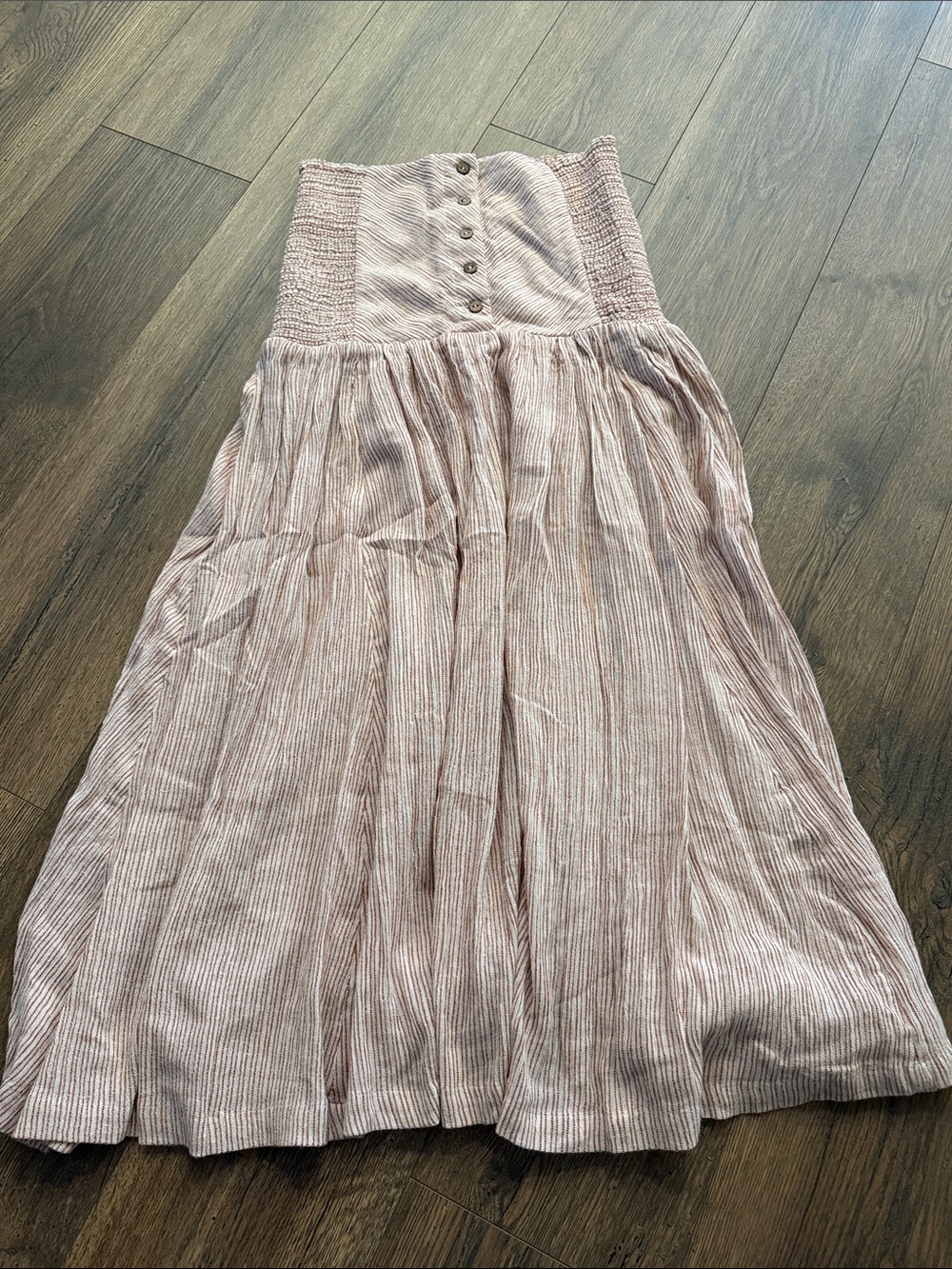 Free People Mauve Pink Striped Midi Dress